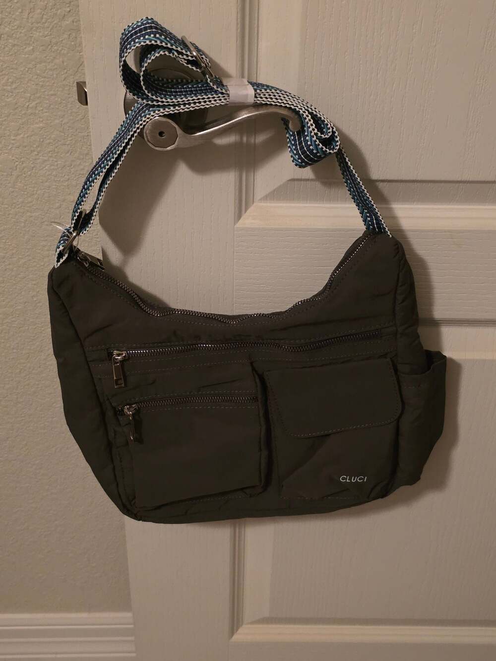 CLUCI Waterproof Nylon Multi-Pocket Crossbody Shoulder Bag
